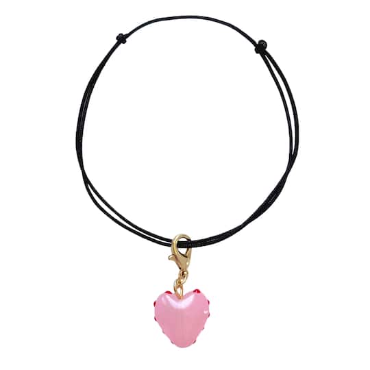 Pink & Red Metal Heart Charm by Bead Landing™